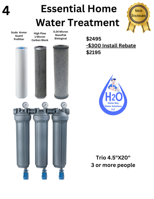 Essential Home Water Treatment Trio System 4.5x20