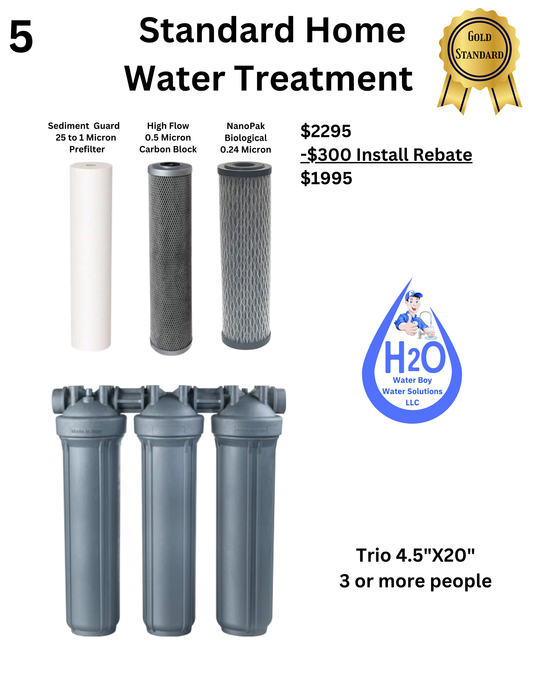 Standard Home Water Treatment Trio System 4.5x20